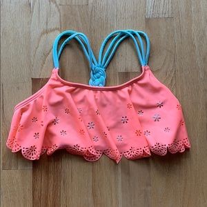 Cat and Jacks Orange/Pink Bikini Top